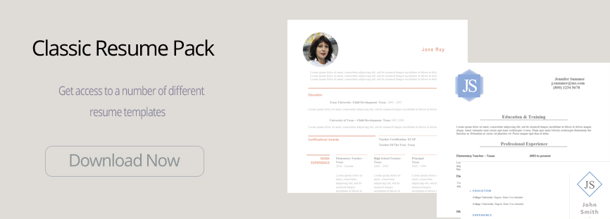 Classic Resume Pack New