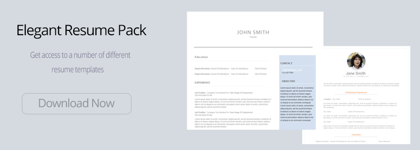 Elegant resume pack preview